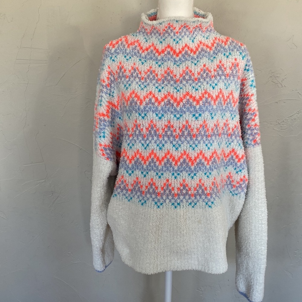 Pilcro Vibrant Zigzag Cowl Neck Sweater - Picture 2 of 8